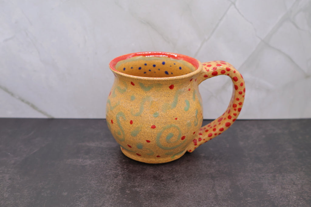 Holiday Swirl Dot Mug — 6.5 oz