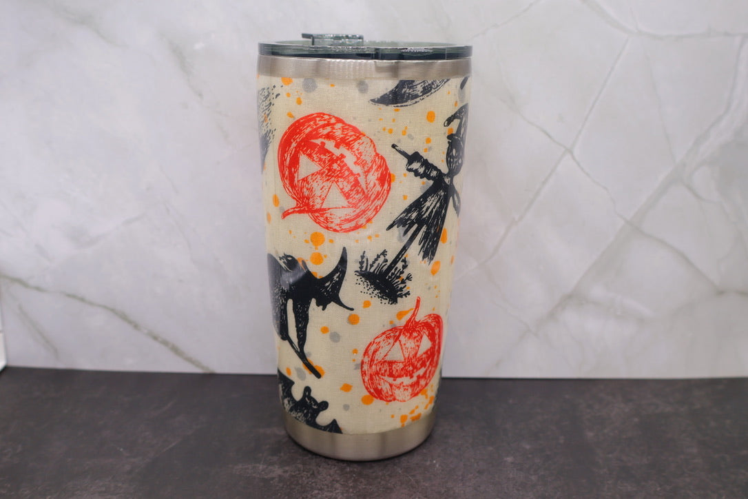 Folk Art Halloween Tumbler — 20 oz