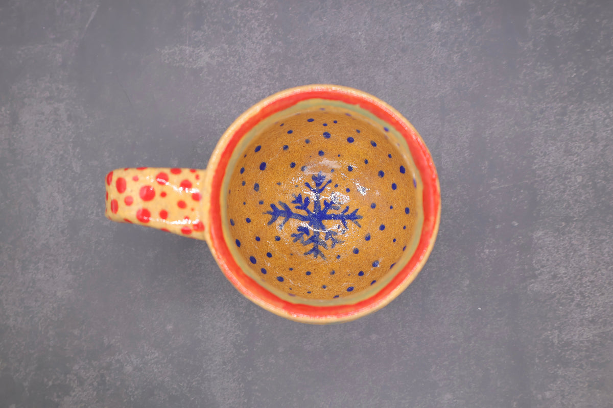 Holiday Swirl Dot Mug — 6.5 oz