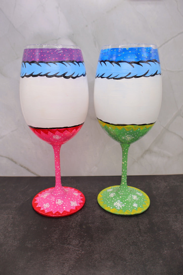 Snowman Wine Glasses — Set of 2 (Misfit)
