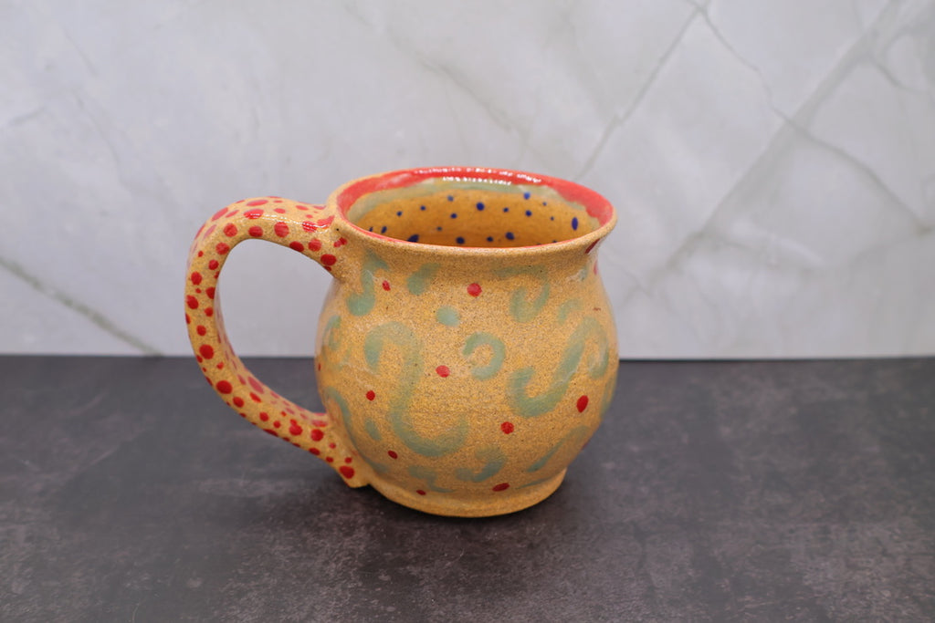 Holiday Swirl Dot Mug — 6.5 oz