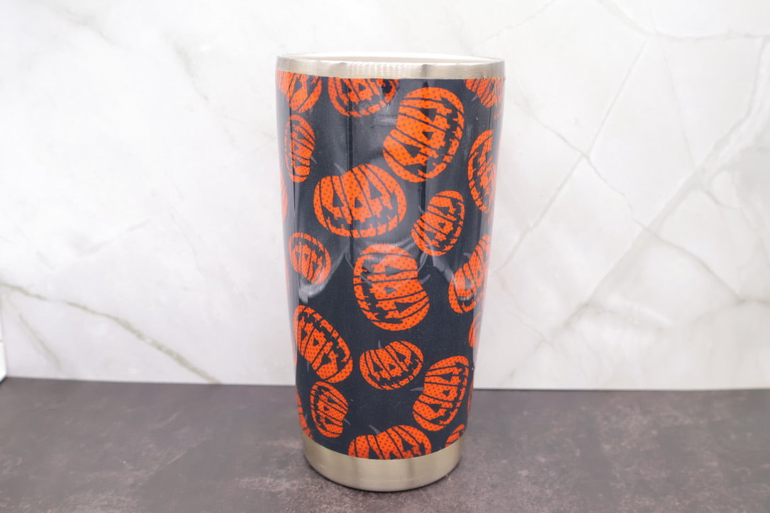 Halftone Jack-o'-Lantern Tumbler — 20 oz