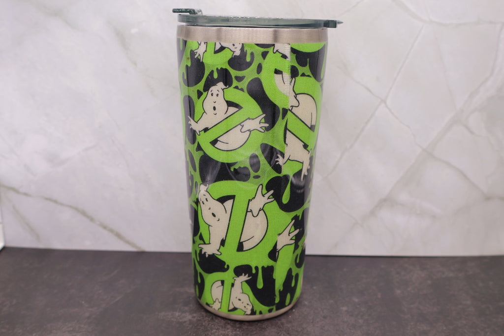 Slime Green Ghosts Tumbler — 20 oz