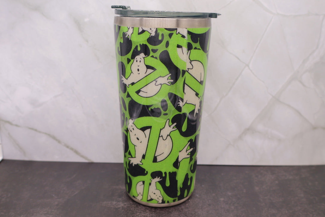 Slime Green Ghosts Tumbler — 20 oz