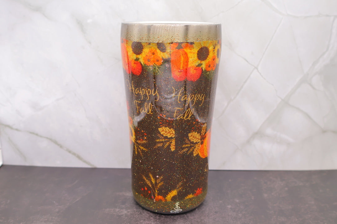 Happy Fall Glitter Tumbler — 20 oz (Misfit)