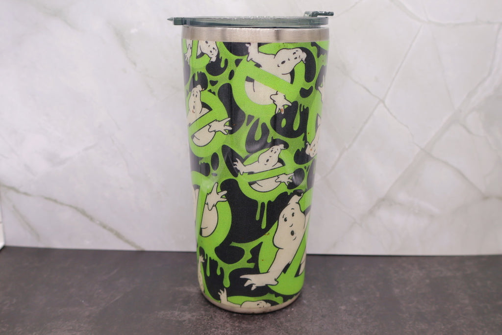 Slime Green Ghosts Tumbler — 20 oz