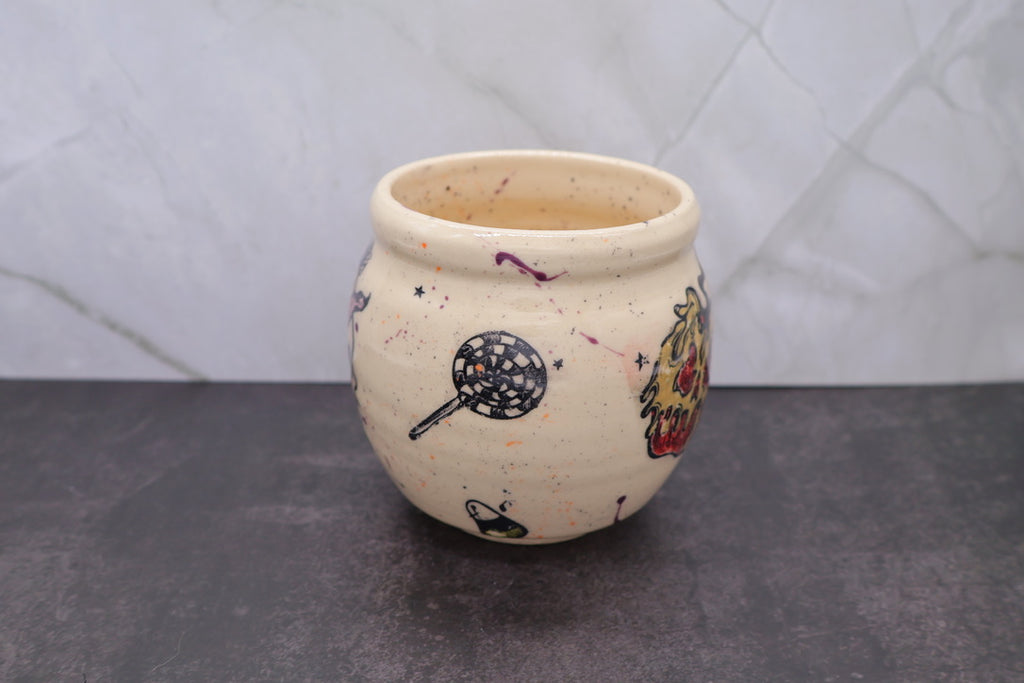Trick or Treat Splatter Handless Mug — 12 oz