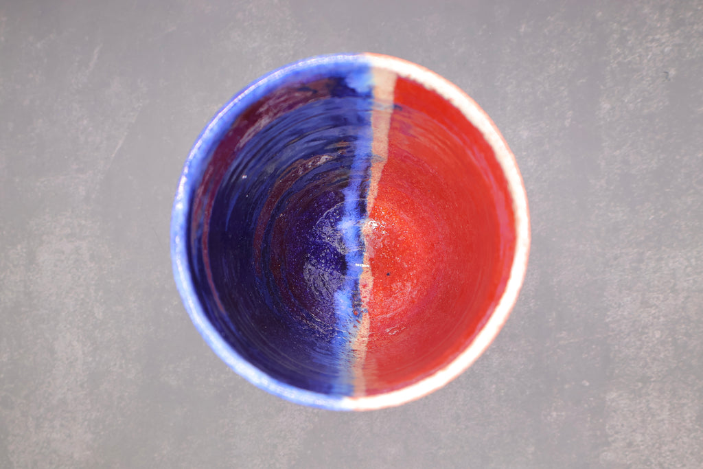Split Cobalt & Red Tumbler — Misfit