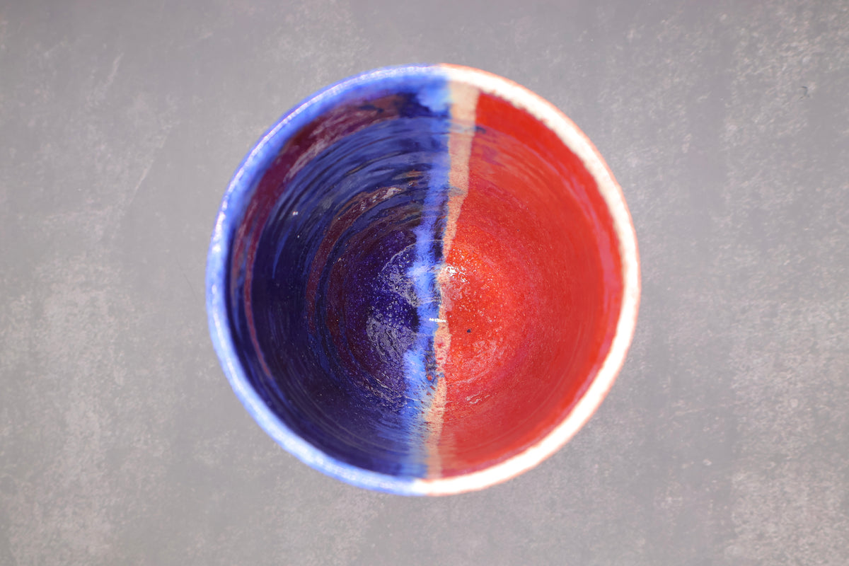 Split Cobalt & Red Tumbler — Misfit