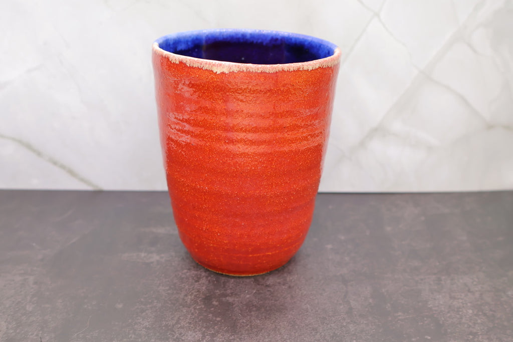 Split Cobalt & Red Tumbler — Misfit