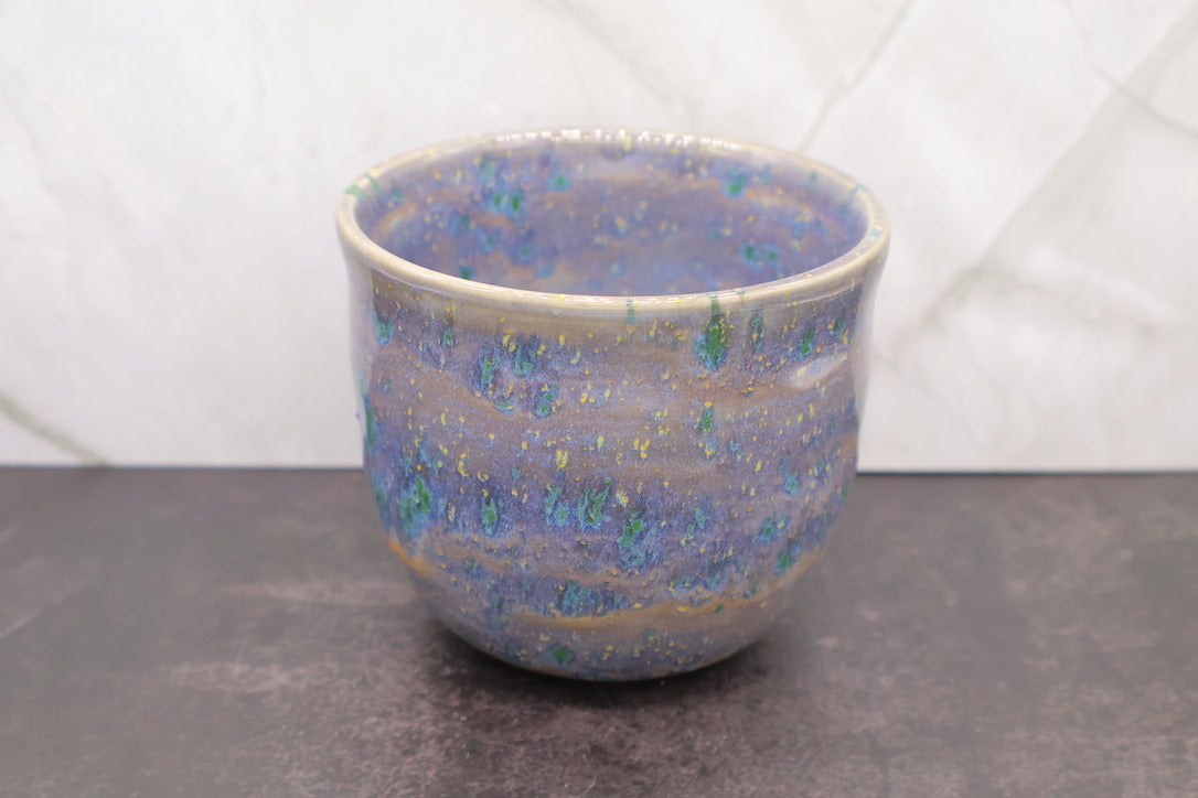 Periwinkle Confetti Handleless Mug — 8.5 oz