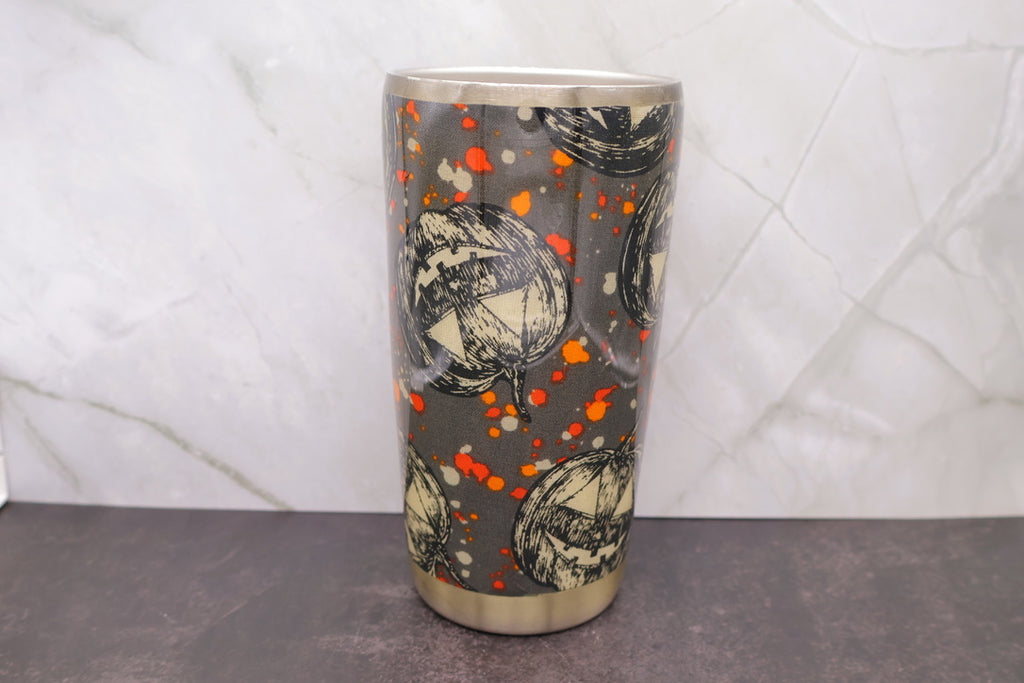 Sketched Pumpkin Tumbler — 20 oz