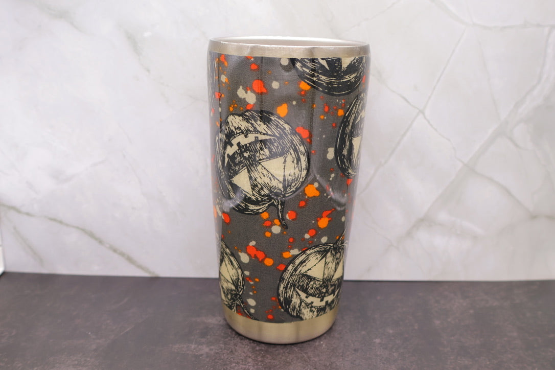 Sketched Pumpkin Tumbler — 20 oz