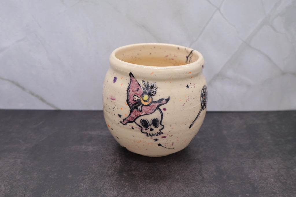 Trick or Treat Splatter Handless Mug — 12 oz