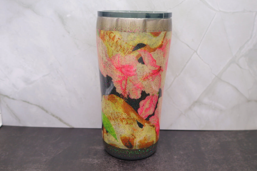 Skull & Roses Glitter Tumbler — 20 oz (Misfit)