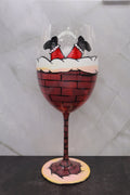 Santa Down the Chimney Wine Glass — Single (Misfit)