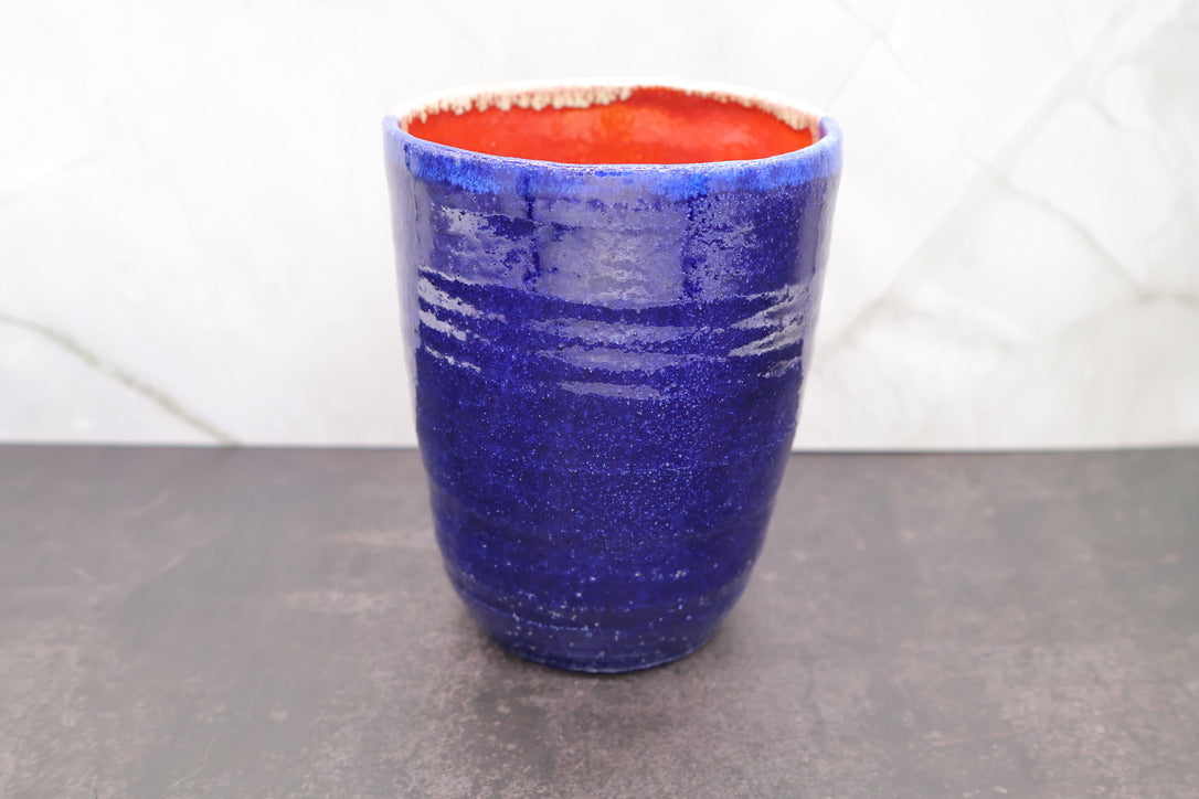 Split Cobalt & Red Tumbler — Misfit
